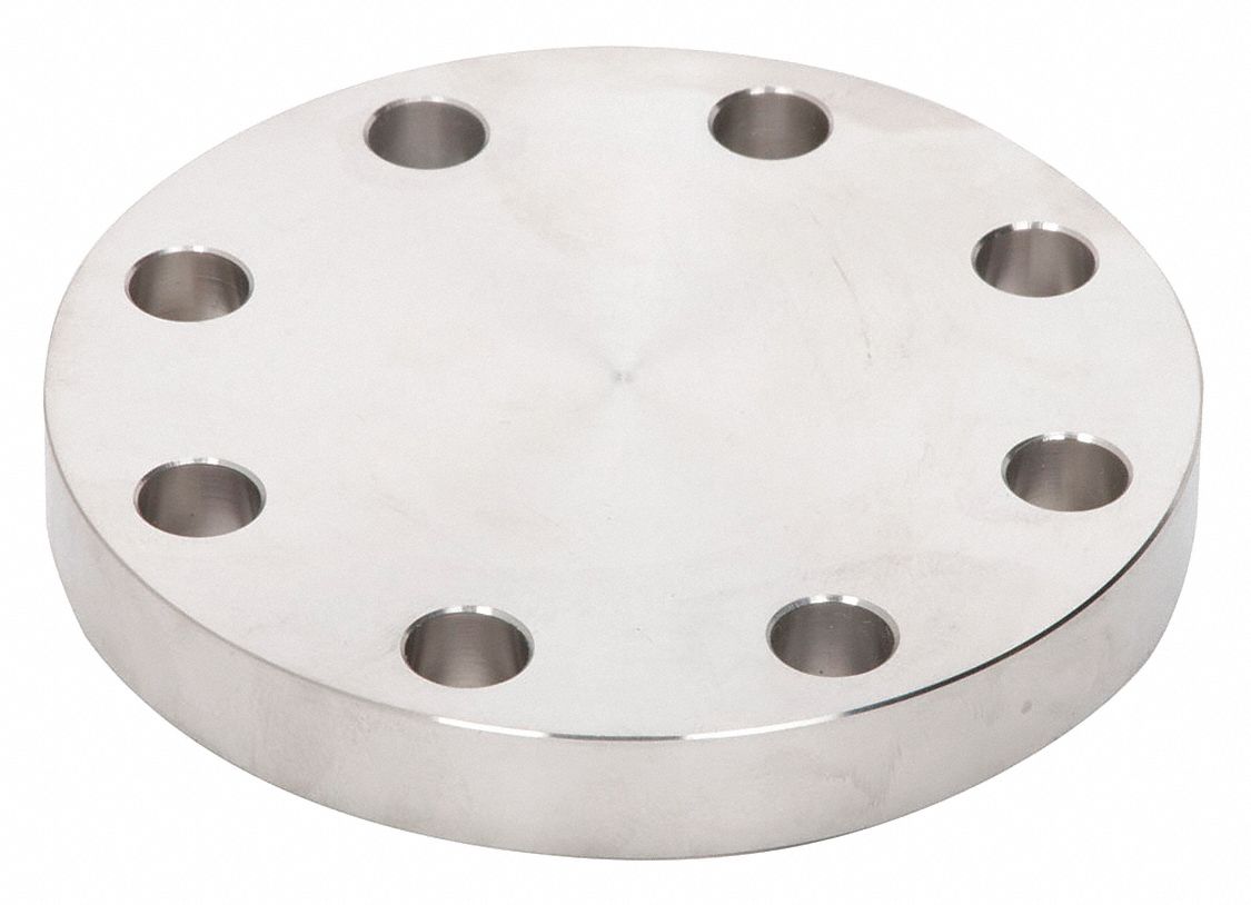 GRAINGER APPROVED 316 Stainless Steel Blind Flange, Bolted, 4 in