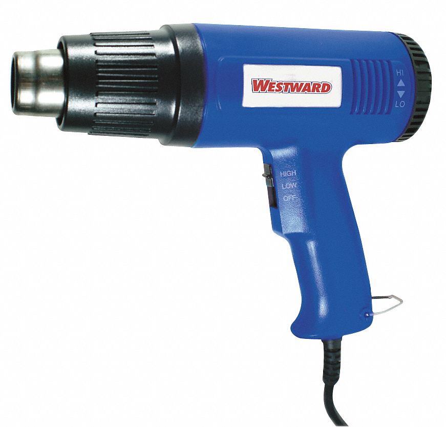 WESTWARD Electric Heat Gun 120V AC, Variable Temp. Settings, 250° to