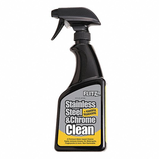 Metal Cleaner: Trigger Spray Bottle, 16 oz Container Size, Ready to Use, Liquid
