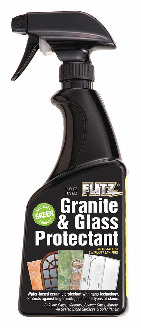 Granite and Glass Protectant: Trigger Spray Bottle, 16 oz Container Size, Ready to Use, Liquid