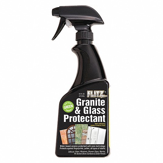 Granite and Glass Protectant: Trigger Spray Bottle, 16 oz Container Size, Ready to Use, Liquid