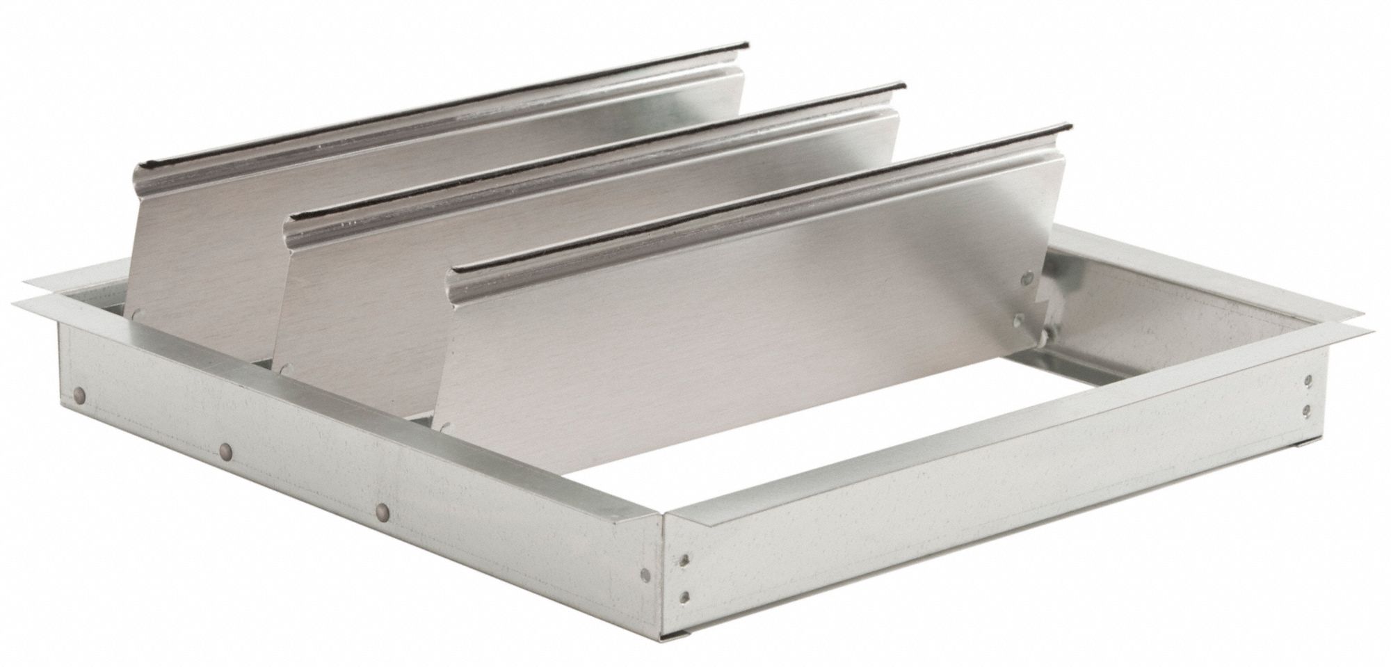 DAYTON Backdraft Damper, Roof Mount, Exhaust, 23 x 23 Damper Size (In.), 25 x 25 Overall Size