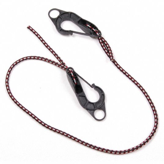 GRAINGER APPROVED Multicolored Rubber Bungee Cord with Adjustable