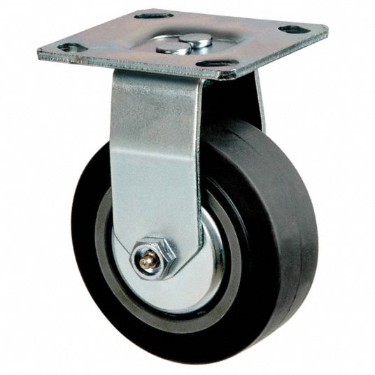 Rigid, Rubber, Plate Caster - 4HXG3|4HXG3 - Grainger