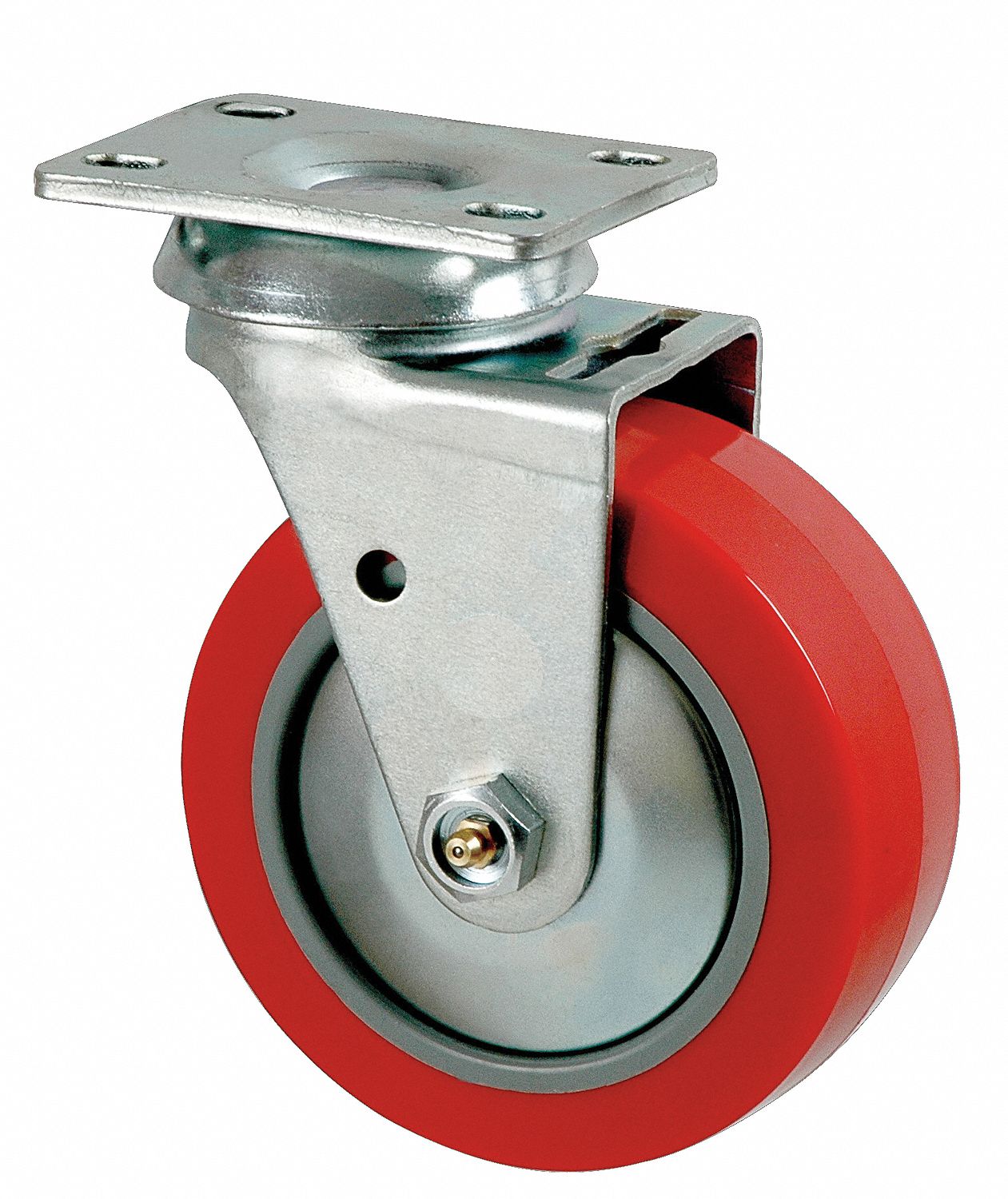 GRAINGER APPROVED Standard Plate Caster, Swivel, Polyurethane, 700 lb ...