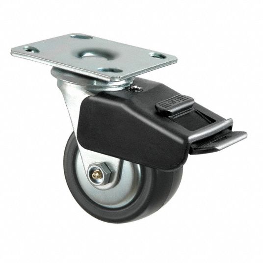 Swivel, Total Lock, Plate Caster - 4HXL6|4HXL6 - Grainger