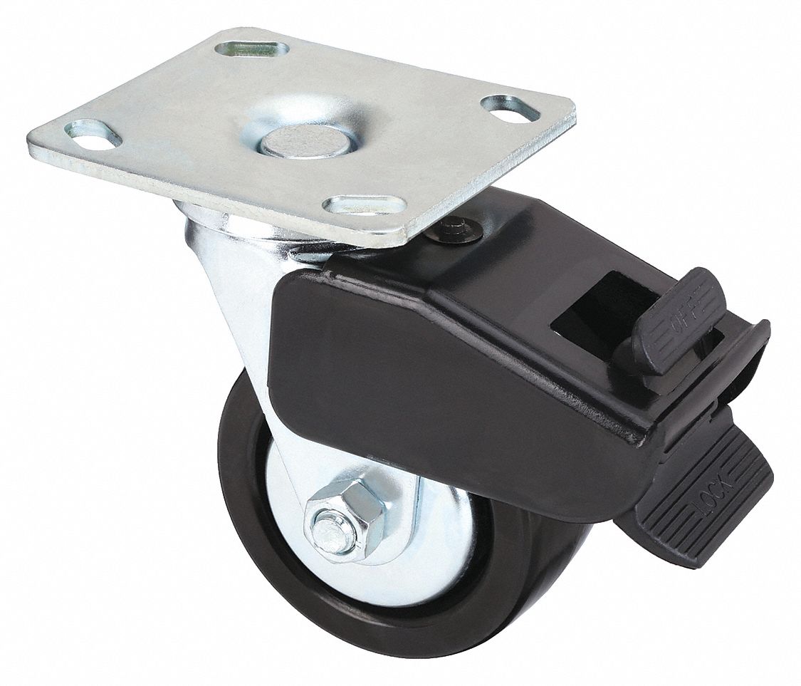 DEBRIS-RESISTANT STANDARD PLATE CASTER, 4 IN WHEEL DIAMETER, 600 LB, PHENOLIC, SOFT