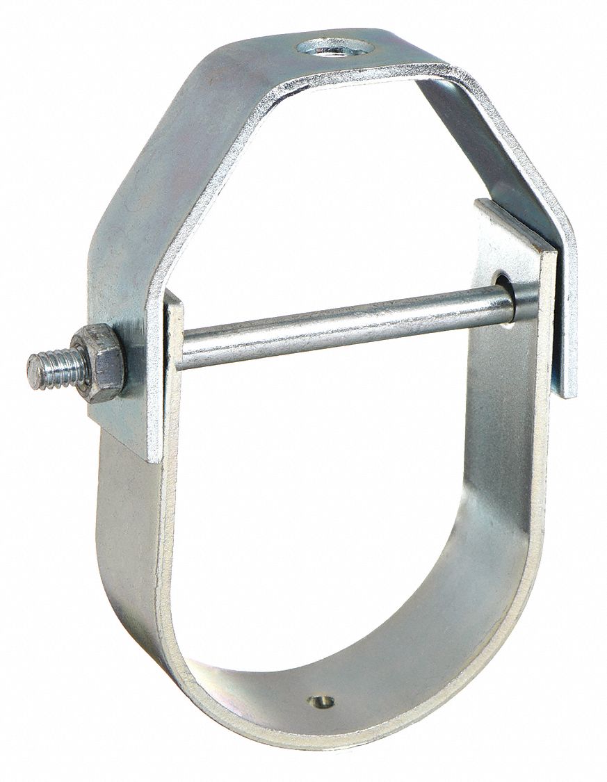 CLEVIS HANGER: ZINC-PLATED STEEL, FOR 3 IN PIPE, FOR ½ IN THREADED ROD, 1,350 LB CAPACITY