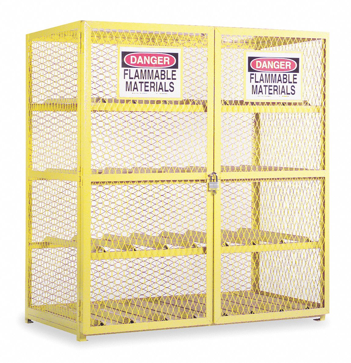 LIQUID PROPANE GAS CYLINDER CABINET, 16 HORIZONTAL CYLINDERS, 60X30 3/16X71⅞ IN