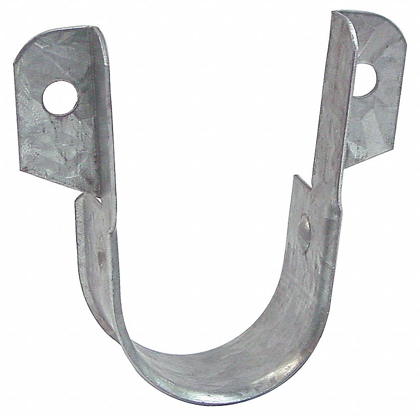 Side Mount Strap: Zinc-Plated Steel, For 1 1/2 in Pipe