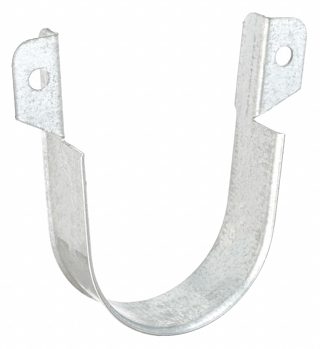 Side Mount Strap: Zinc-Plated Steel, For 2 in Pipe