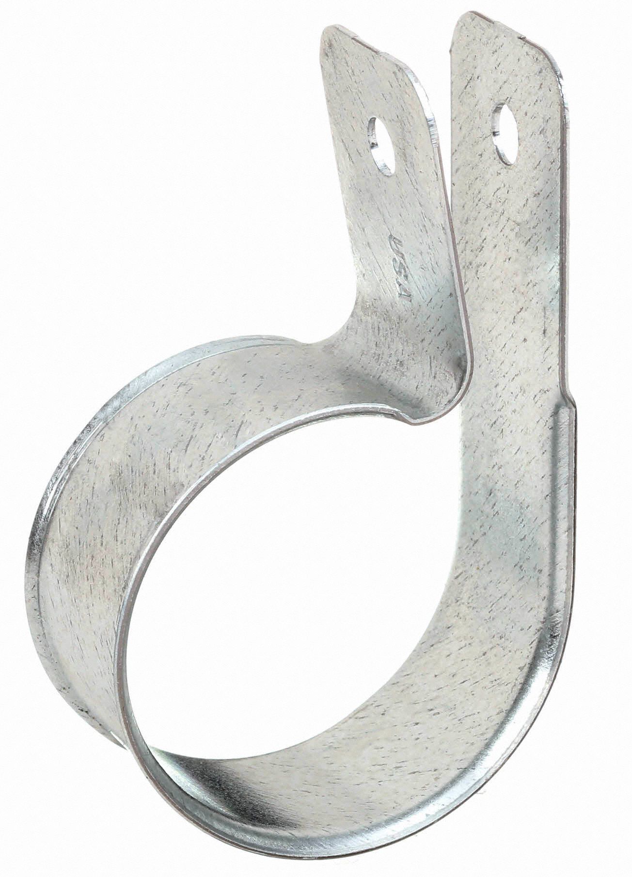 GRAINGER APPROVED Single Hole Wrap Strap, Galvanized Steel 4HYC4