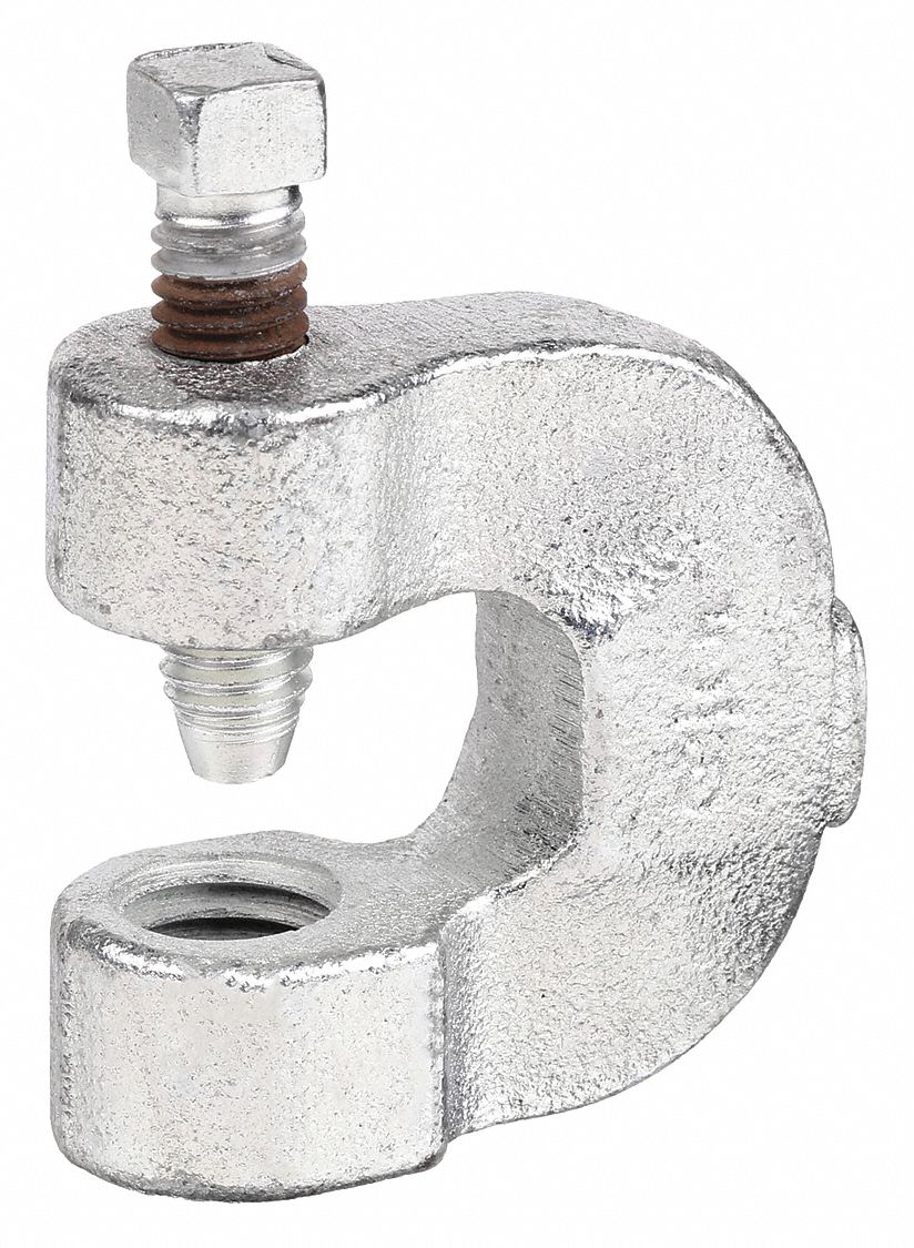 BEAM CLAMP: ZINC-PLATED MALLEABLE IRON, 440 LB LOAD CAPACITY, FOR ⅝ IN THREADED ROD