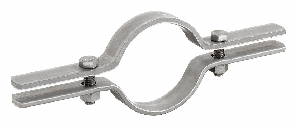 RISER CLAMP: STEEL, FOR 4 IN PIPE, 750 LB LOAD CAPACITY, 12.88 IN OVERALL LG