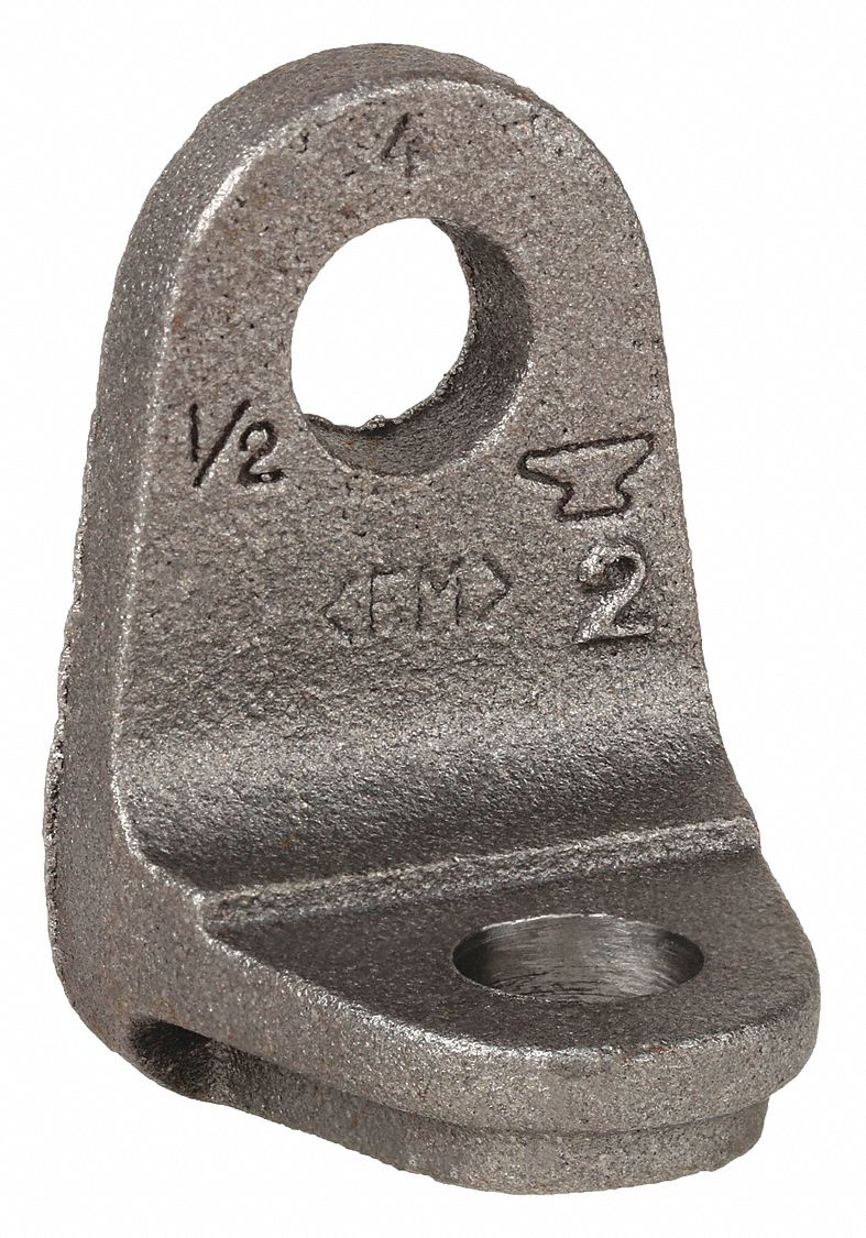 BEAM BRACKET: MALLEABLE IRON, 2,160 LB LOAD CAPACITY, FOR ⅝ IN THREADED ROD