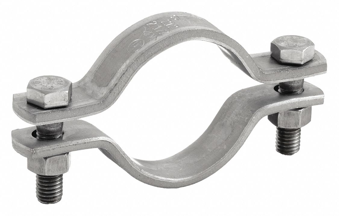 MEDIUM PIPE CLAMP: STEEL BAND, 2½ IN DIAMETER, 1 IN BAND WD