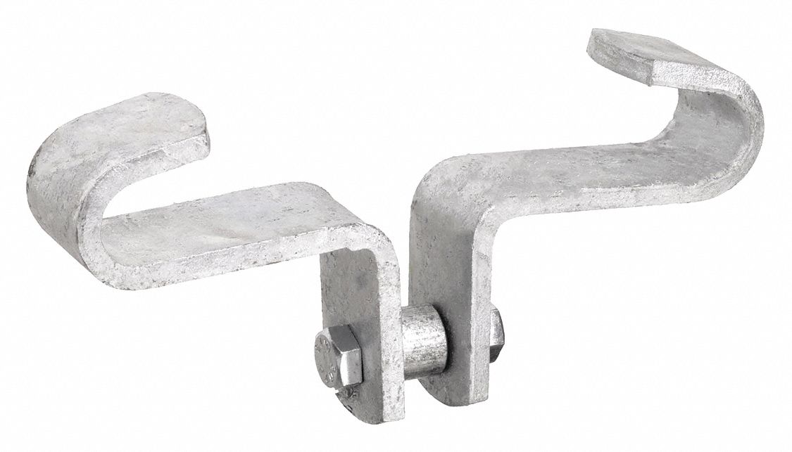 BEAM CLAMP: GALVANIZED STEEL, 1,000 LB CAPACITY, FOR ⅜ IN THREADED ROD, 11/16 IN THROAT DP