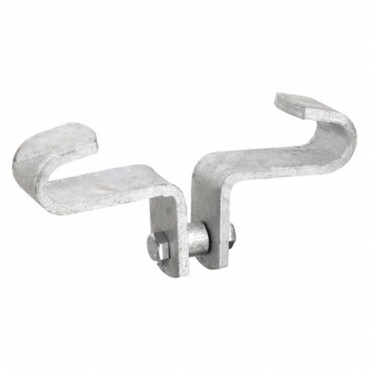 Beam Clamp: Galvanized Steel, 1,000 lb Load Capacity, For 3/8 in Threaded  Rod, 11/16 in Throat Dp