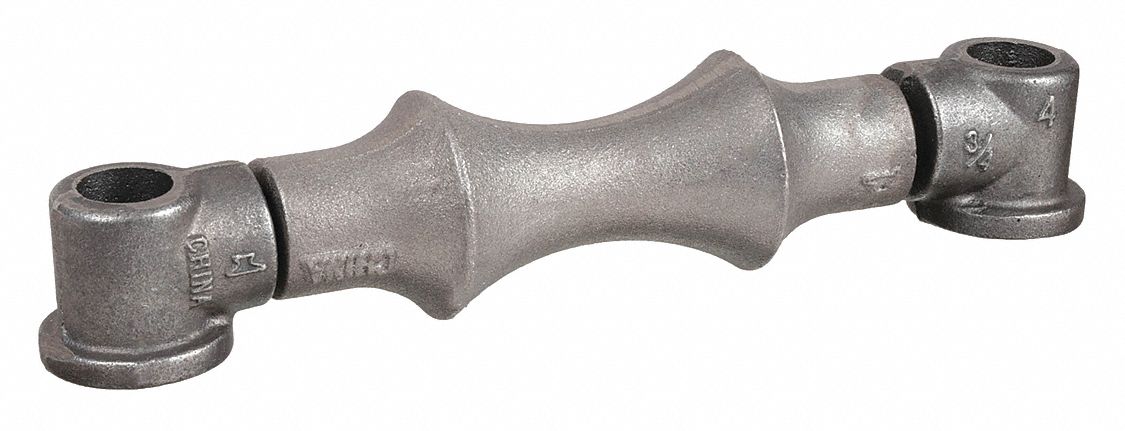 Pipe Roll: Cast Iron, For 2 in Pipe, 2 5/8 in Roller Lg, 600 lb Load Capacity, Cast Iron