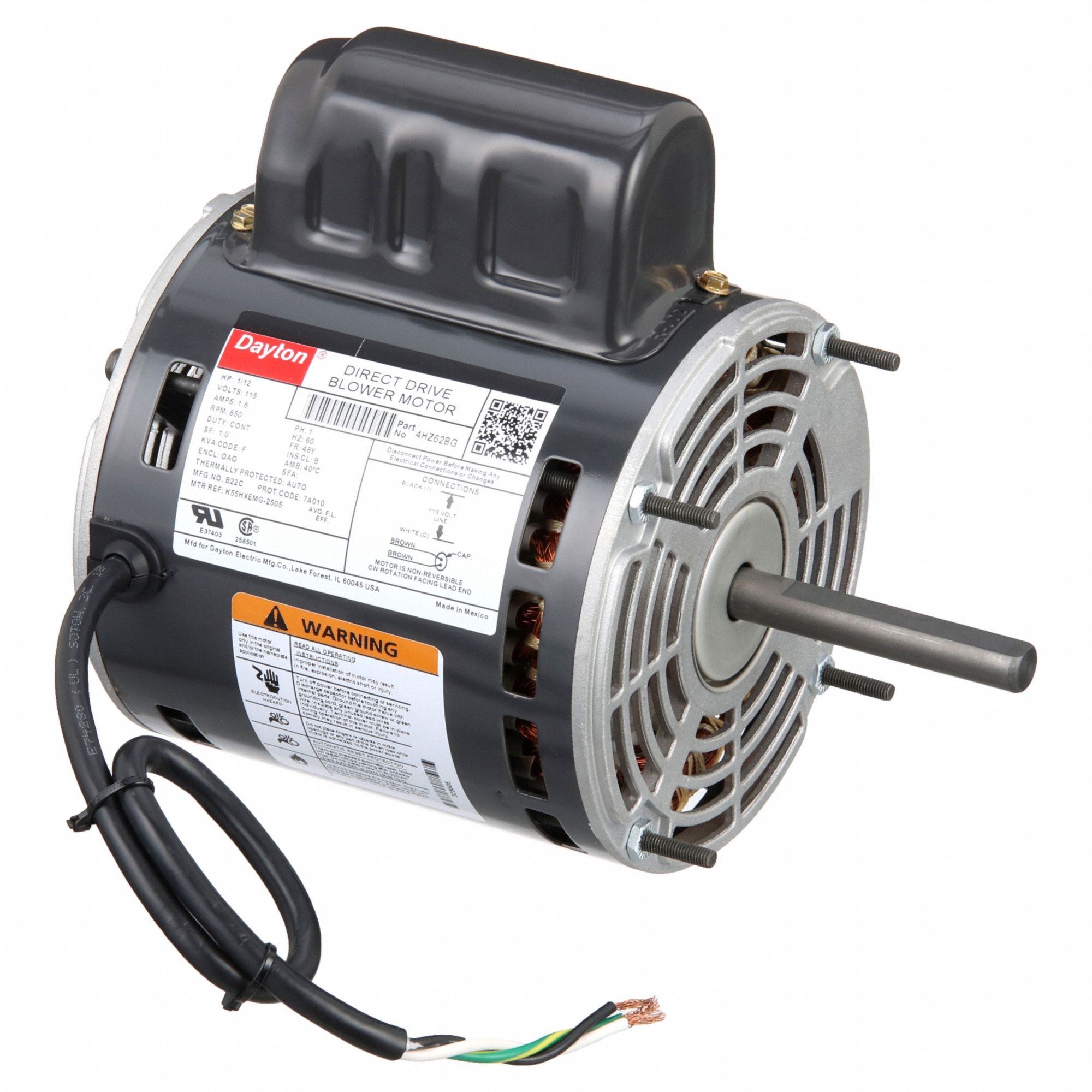 MOTOR,PSC,1/12 HP,850 RPM,115V,48Y,
