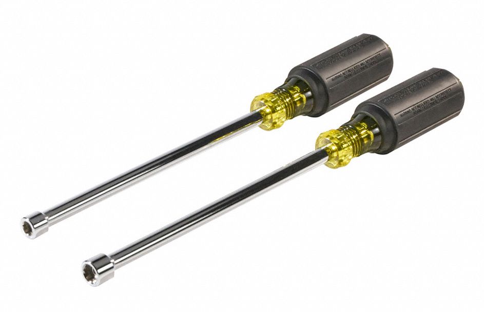 KLEIN TOOLS FastenerHolding Nut Driver Set SAE, 1/4 in/5/16 in Tip