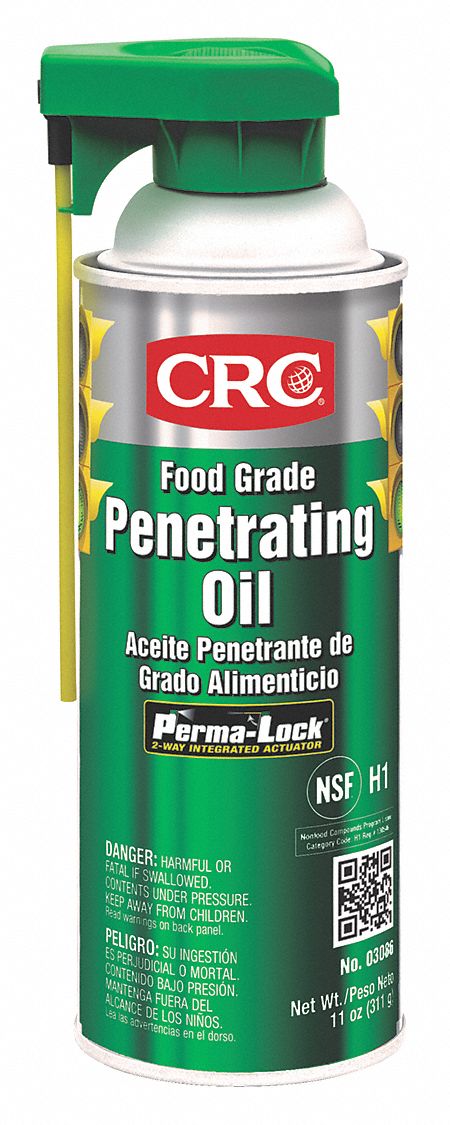 CRC Food Grade Penetrating Oil 03086 – 11 Wt. Oz., General Purpose  Lubricant for Food Processing Equipment