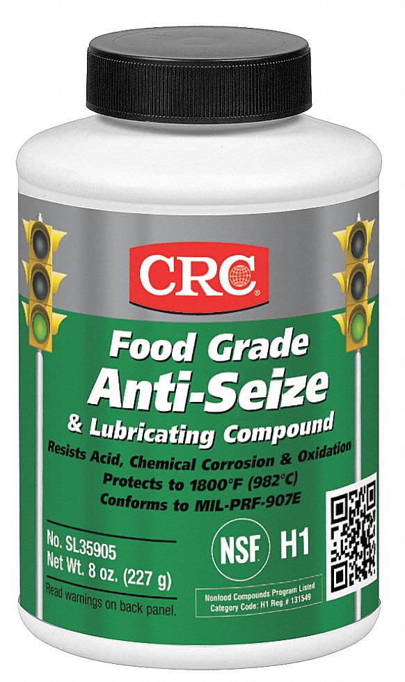 CRC Food Grade AntiSeize, 8 oz. Container Size, 8 oz. Net Weight