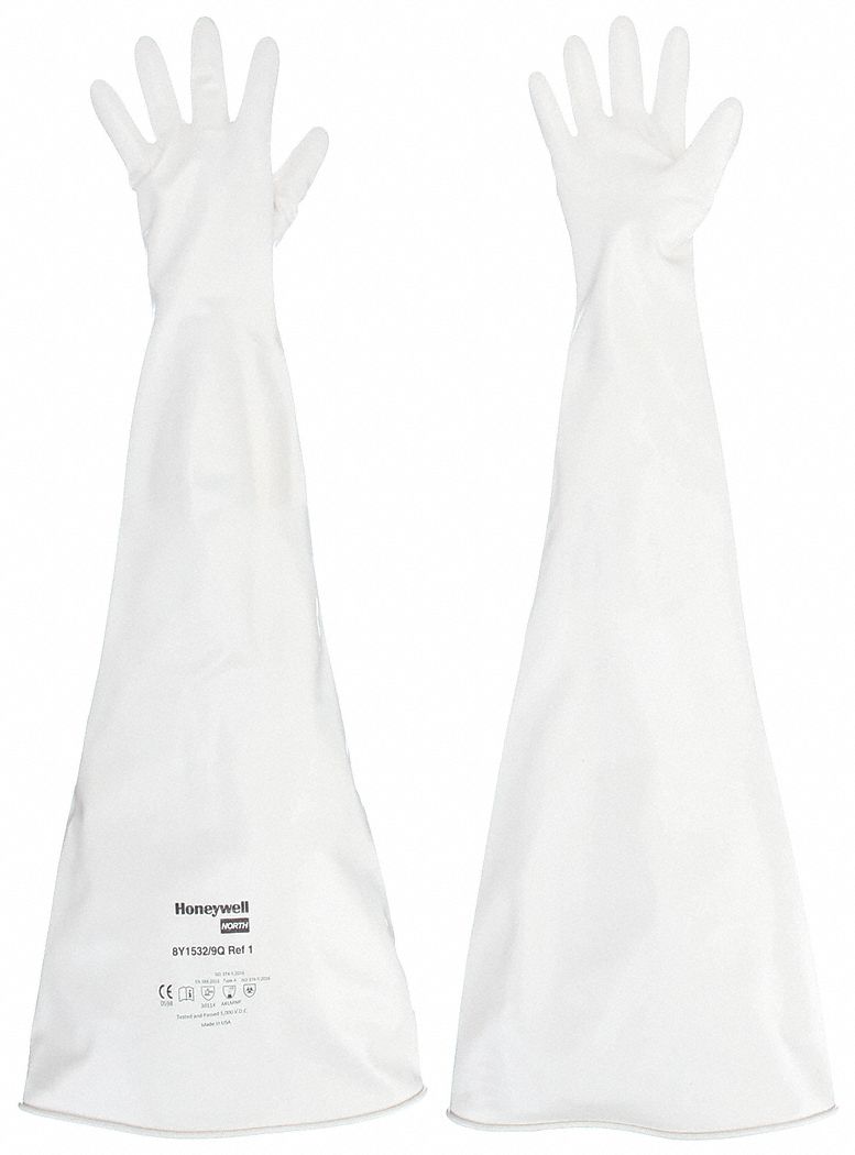 8 in For Port Size, 15 mil Thick, Glove Box Gloves 4JD338Y1532/9Q