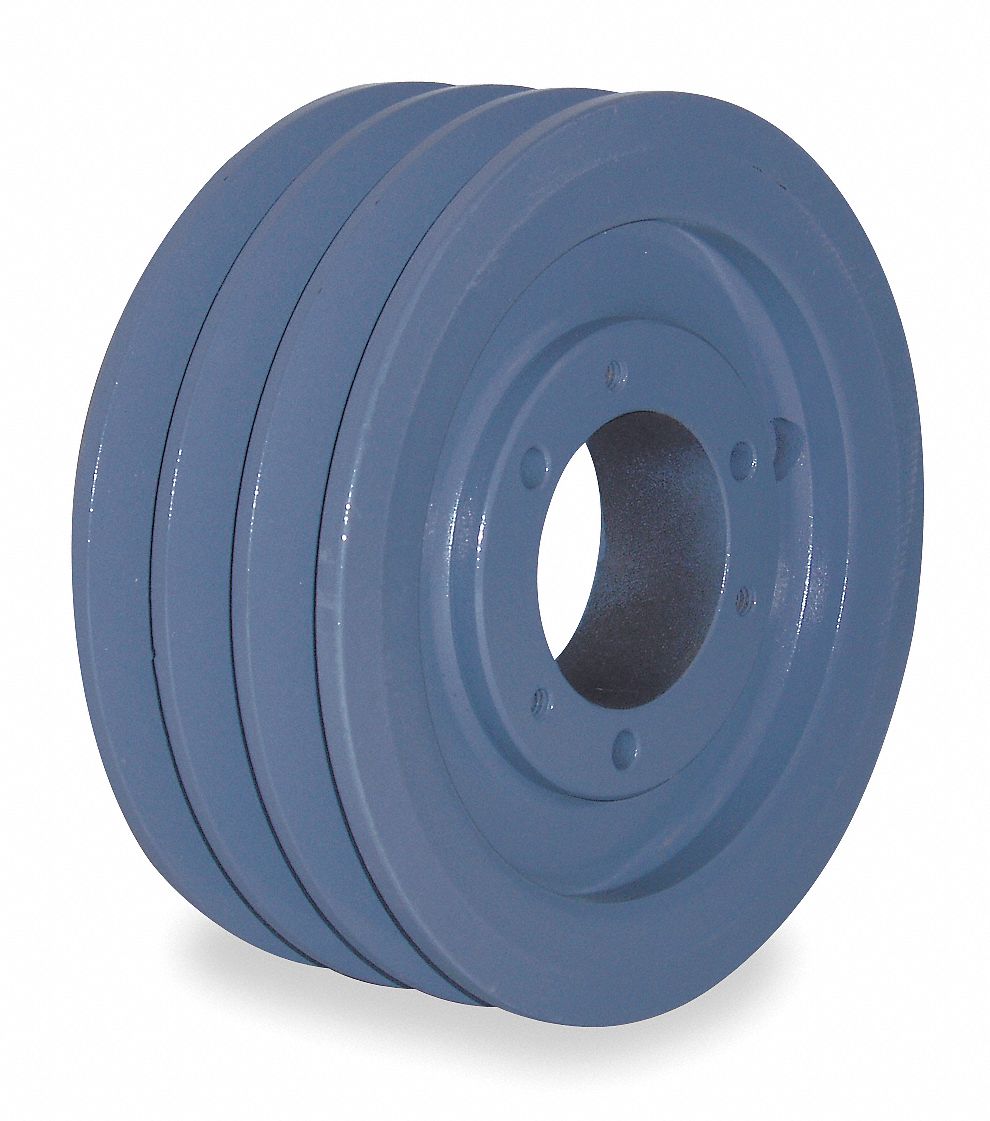 DAYTON, Cast Iron, 3 Groove, Standard V-Belt Pulley - 4JE74|4JE74 ...