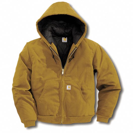 CARHARTT Hooded Jacket: Jacket, Men's, Jacket Garment, L, Brown, Tall ...