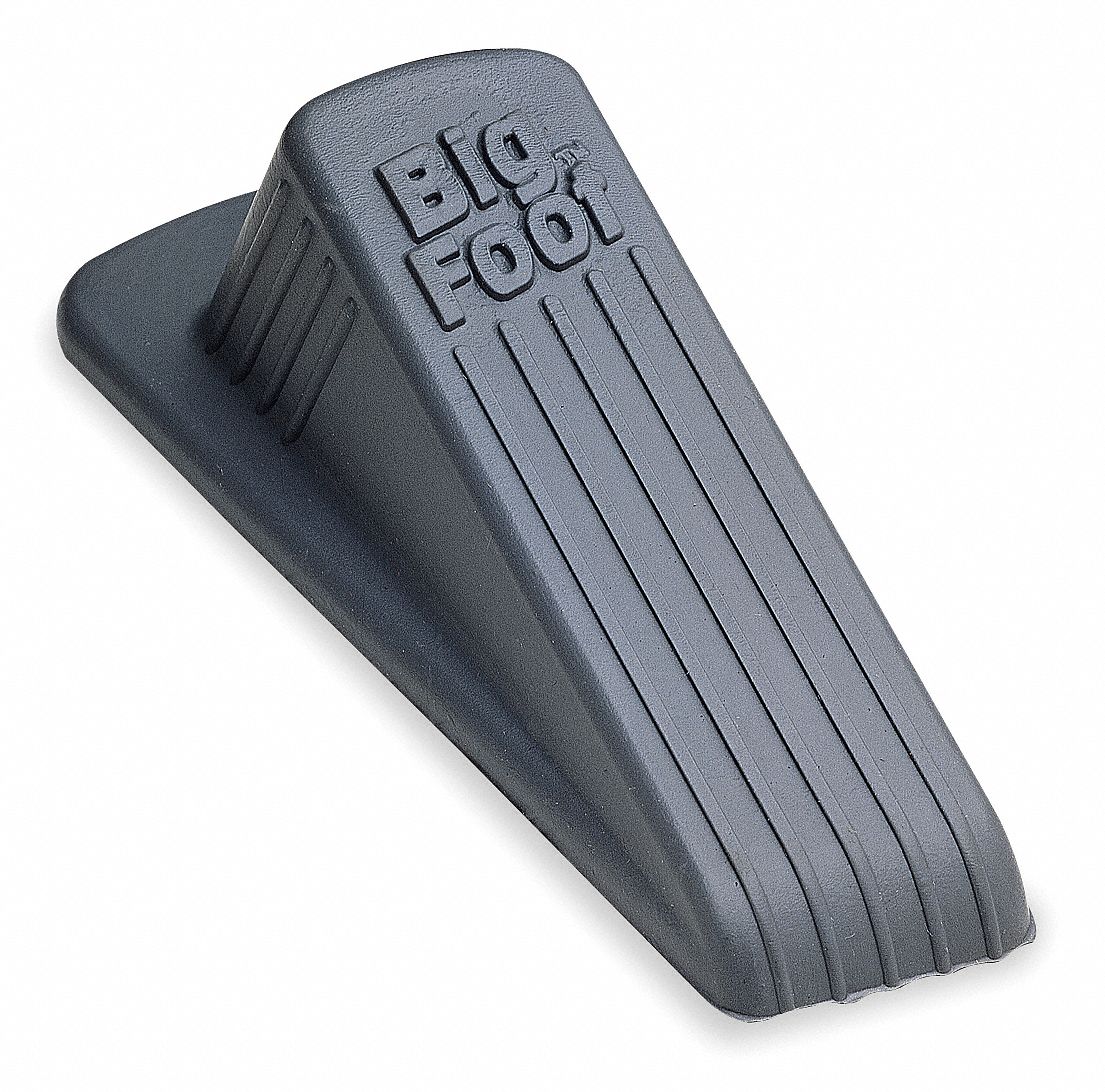 Grey Rubber Door Stop - 4 1/2L x 2 1/8W x 1 1/4H