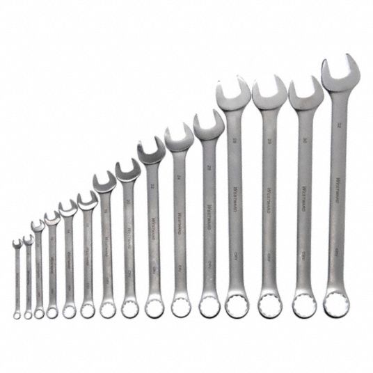 WESTWARD, Alloy Steel, Satin, Combination Wrench Set - 4JMA8|4JMA8 ...