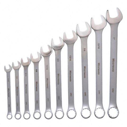 Combination Wrench Set, Satin - Grainger