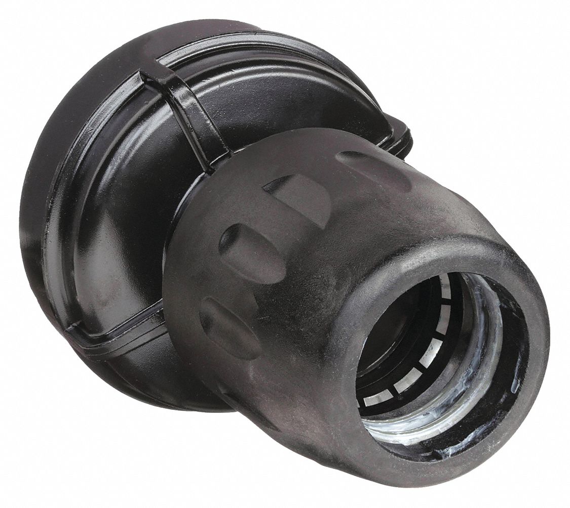 Push-Fit Adapter Fitting: 2 1/2 in OD x 1 1/2 in OD Size, Push-to-Connect x Push-to-Connect