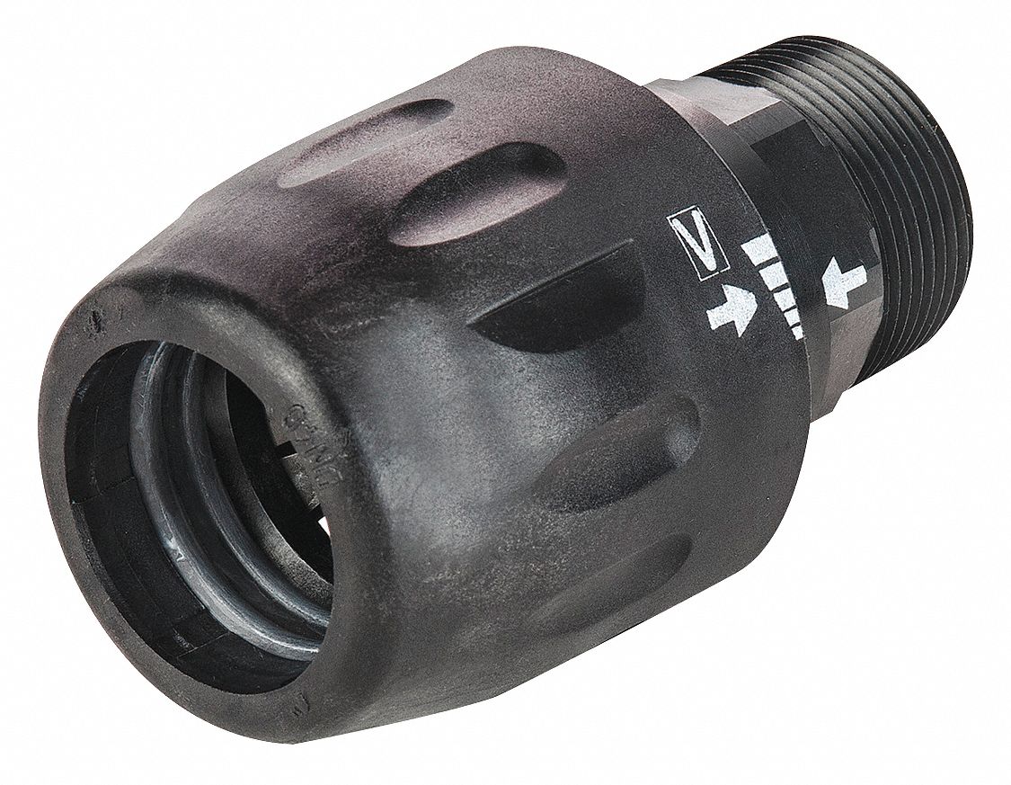 PARKER Plated Brass Threaded Adapter Tubing Fitting, Black 4JMF36605