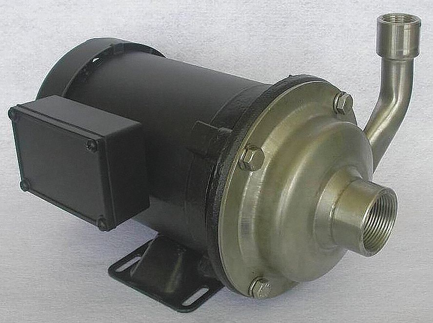 Centrifugal Pump: 304 Stainless Steel, 1/2 hp Horsepower (Max), Three Phase, 208-230/460V AC