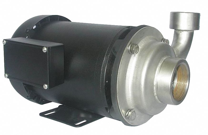 Centrifugal Pump: 304 Stainless Steel, 1 1/2 hp Horsepower (Max), Three Phase, 1 1/2 in NPT