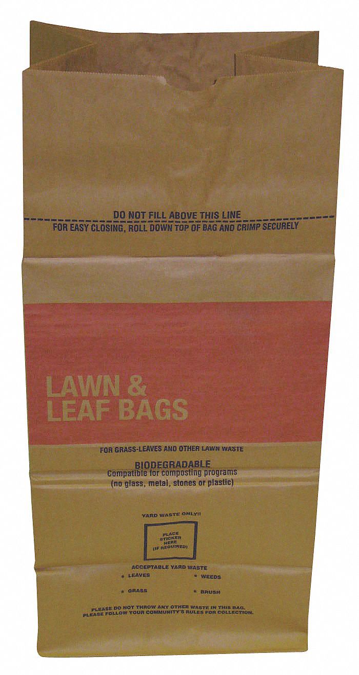 GRAINGER, 30 gal Capacity, 16 in Wd, Compostable Lawn and GRAINGER, 30 gal Capacity, 16 in Wd, Compostable Lawn and