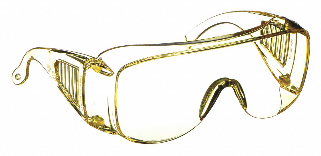 LUNETTES DE SÉCURITÉ, SANS MONTURE, OTG, POLYCARBONATE, ANTIRAYURES, AMBRE, UV, M, UNISEXE