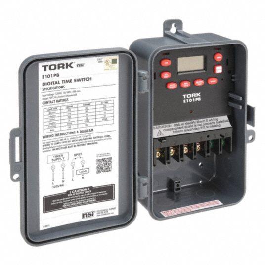 TORK, 1 Channels, 120V AC, Electronic Timer - 4JNF1|E101PB - Grainger