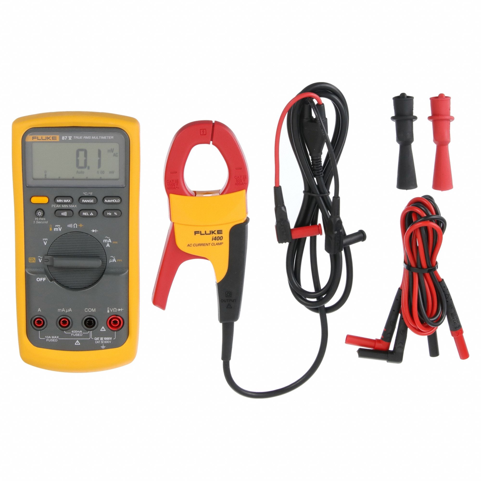 Digital Multimeter: TRMS, CAT III 1000V/CAT IV 600V, 10 A Max AC Current Measurement