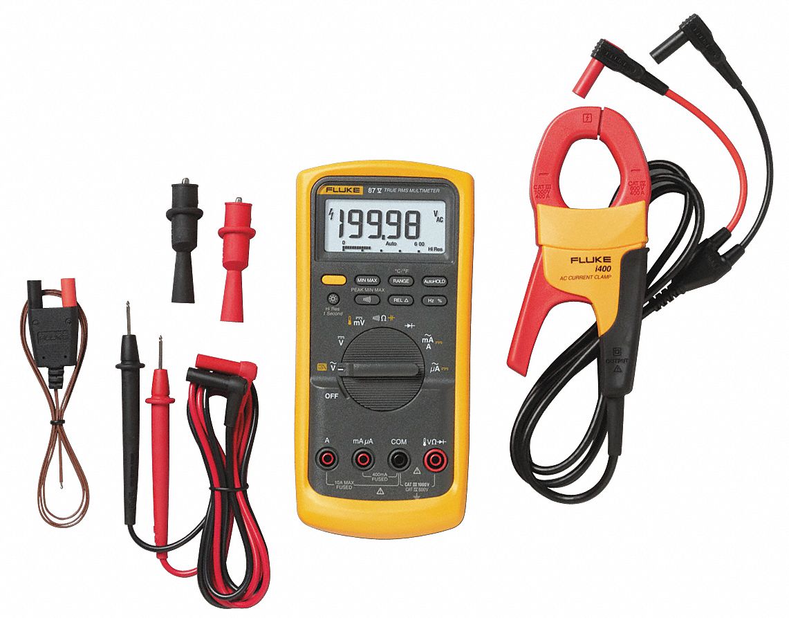 Fluke Full Size Digital Multimeter Kit 4jnv9 Fluke 87v Imsk Grainger