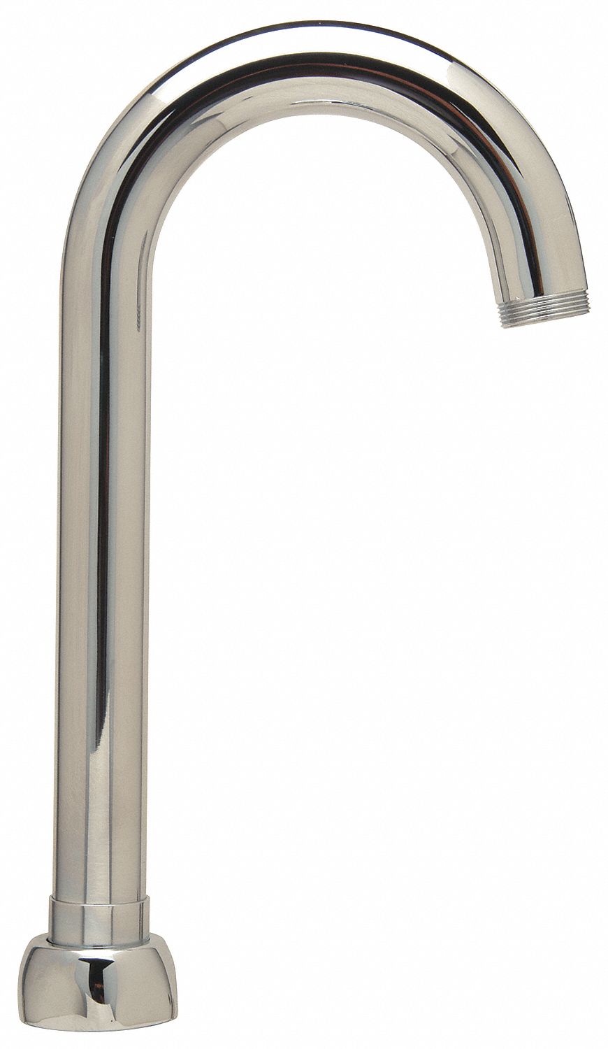 SPOUT: GOOSENECK FAUCET SPOUT, FITS T&S BRASS BRAND, CHROME FINISH, FOR AQUASPEC SERIES