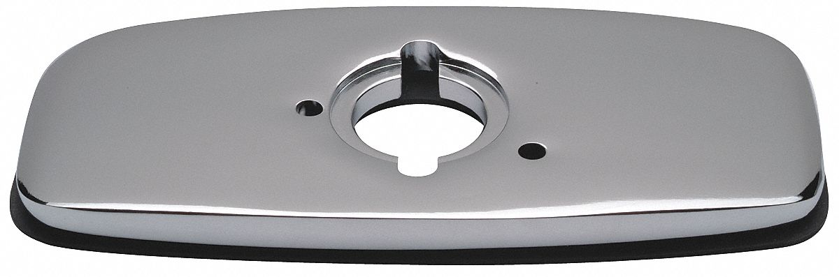 TRIM AND COVER PLATE: FITS ZURN BRAND, FOR Z6000 SERIES, CHROME FINISH, 4 IN W, ZINC