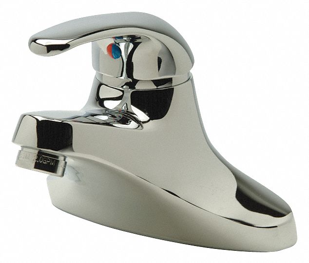 LOW ARC BATHROOM FAUCET: ZURN, AQUASPEC, CHROME FINISH, 2.2 GPM FLOW RATE, MANUAL, ADA