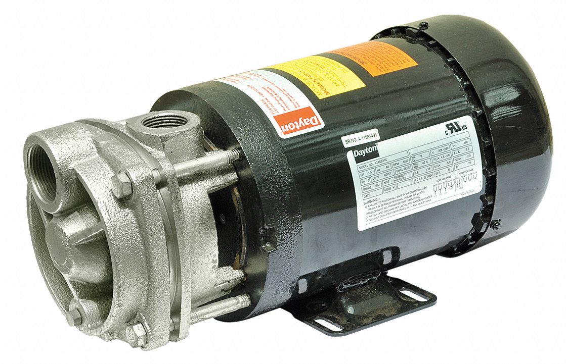 DAYTON 1 1/2 hp HP Turbine pump, 208-230/460 Voltage, Max. Pressure ...