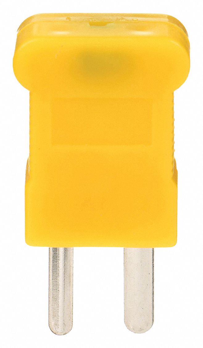 THERMOCOUPLE PLUG, PLUG, YELLOW, FOR TYPE K THERMOCOUPLE TYPE, 2 PK