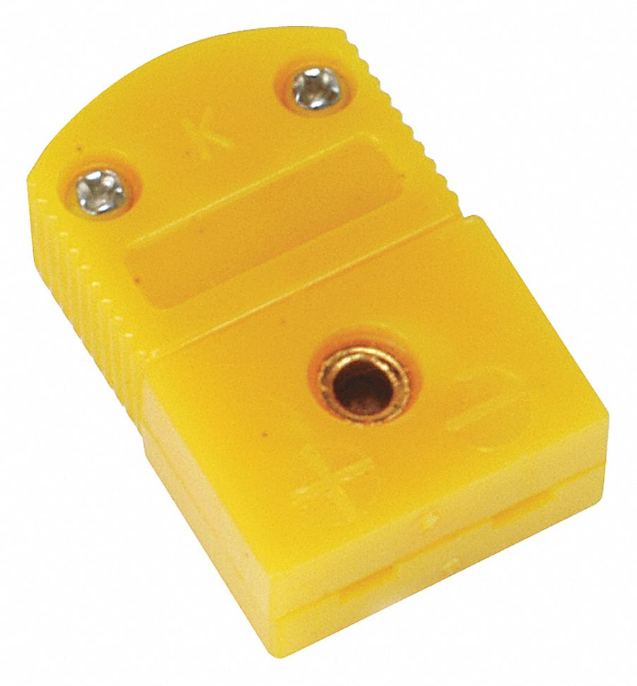 TYPE K THERMOCOUPLE JACK, JACK, YELLOW, FOR TYPE K THERMOCOUPLE TYPE