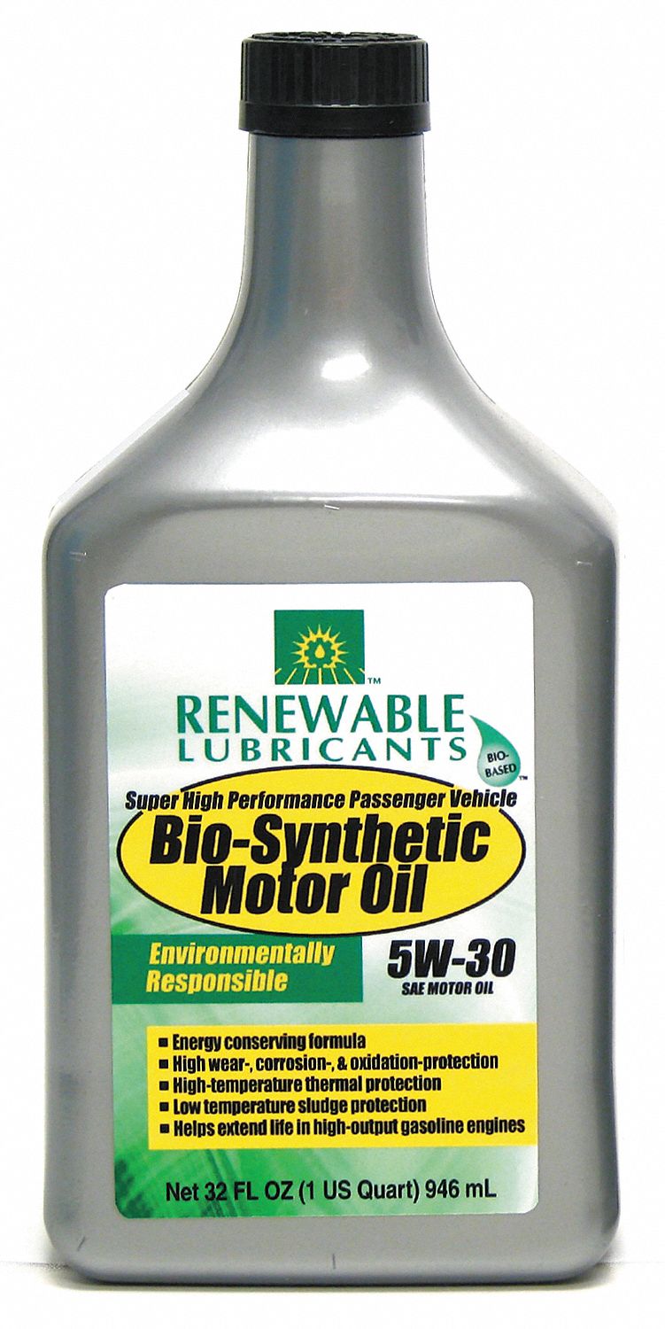 RENEWABLE LUBRICANTS BioSynthetic, Engine Oil, 1 qt, 5W30 4JPT4