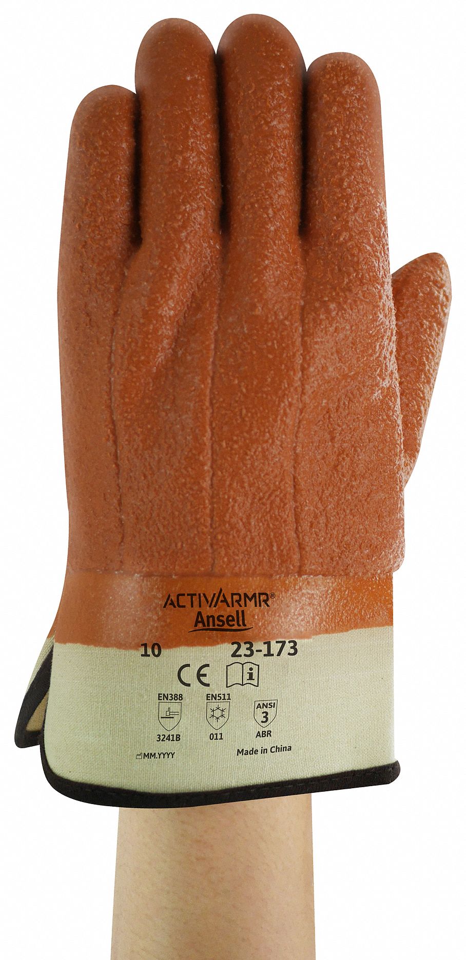 JJ Keller 46597 - Ansell Winter Monkey Grip 23 193 Insulated Gloves Size 10, Sold in Packs of 12 Pair